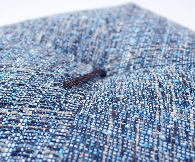 【 洛中高岡屋 】落ち着いた色目と素材感 ブレンデル おじゃみ座ぶとん（ブルー） 261009_B-BZ36