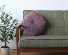 【 洛中高岡屋 】落ち着いた色目と素材感 ブレンデル おじゃみ座ぶとん（レッド） 261009_B-BZ38