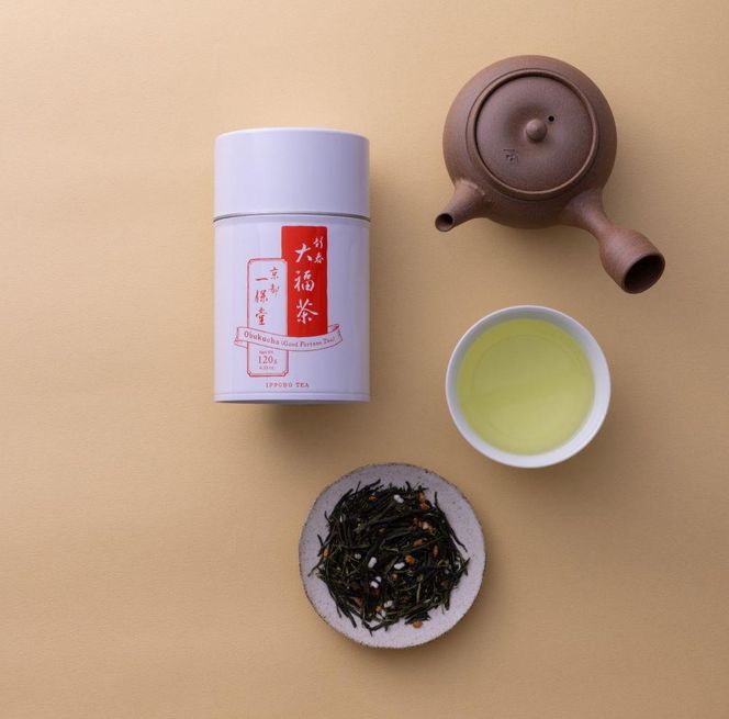 ＜期間限定 12/31までの受付＞【一保堂茶舗】大福茶・煎茶 薫風 中缶セット 261009_B-CV15