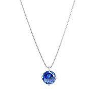 【京セラ】クレサンベール〈サファイア〉ネックレス【一粒/0.5CT/プラチナ/9月】 261009_B-EU114