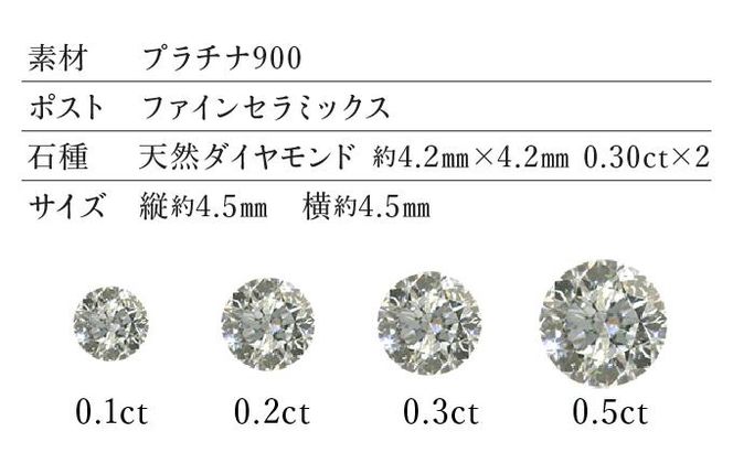 【京セラ】クレサンベール〈天然ダイヤモンド〉セラミックピアス【合計0.6ct/スタッド】 261009_B-EU122