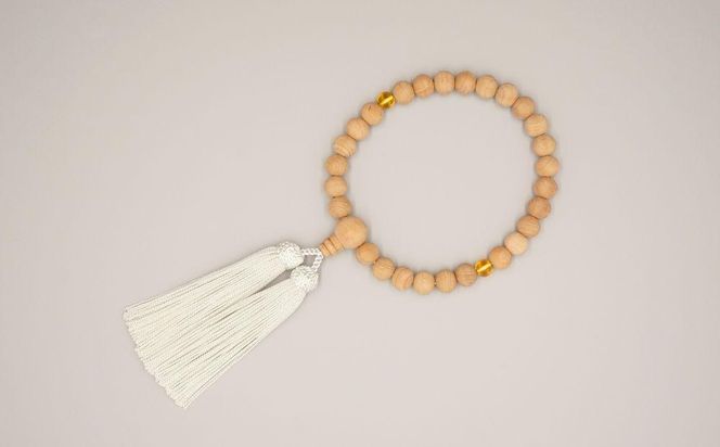 【神戸珠数店】〈京念珠〉 桜 黄水晶入り ジェンダーレス数珠 男女兼用 261009_B-JN36