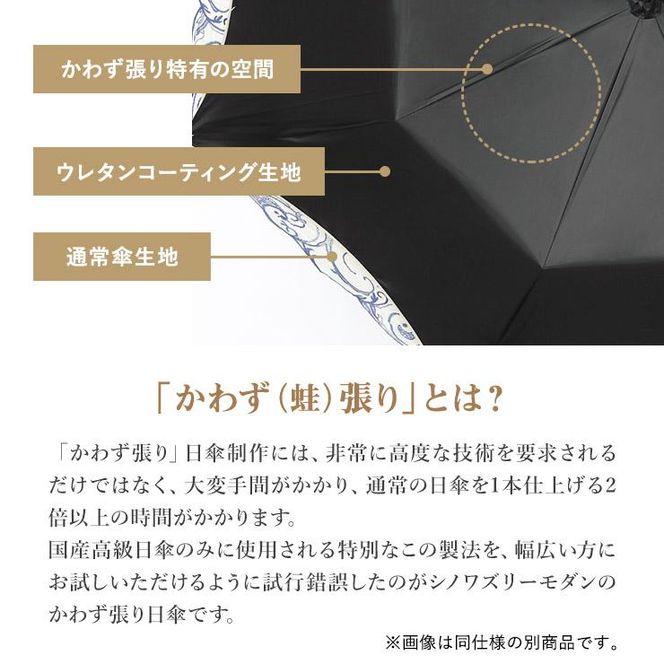 【シノワズリーモダン京都】女優日傘プレミアム 芍薬刺繍かわず張り逃熱日傘（ベージュ） 261009_B-RY05