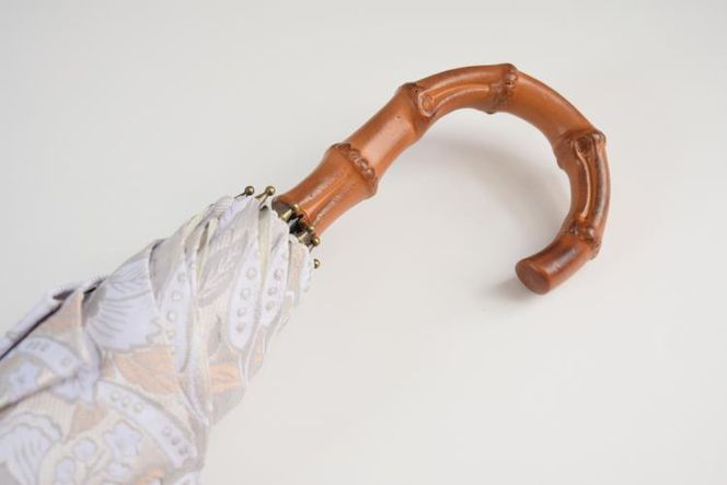 【シノワズリーモダン京都】女優日傘プレミアム 西陣織かわず張りショート長日傘（麻の葉） 261009_B-RY07