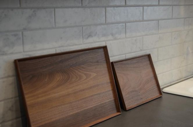 【FILE FURNITURE WORKS】木製トレー(W45×D30)/ウォールナット/L［ 京都 家具 インテリア おしゃれ 高級 人気 おすすめ 東京 田園調布 ショールーム オーダーメイド お取り寄せ 通販 ふるさと納税 ］ 261009_B-UK26
