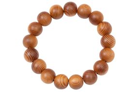 【意匠京念珠板倉】特選念珠ブレスレット腕輪 屋久杉 12mm玉 桐箱&証明書付（京都府伝統産業優秀技術継承） 261009_B-VJ01