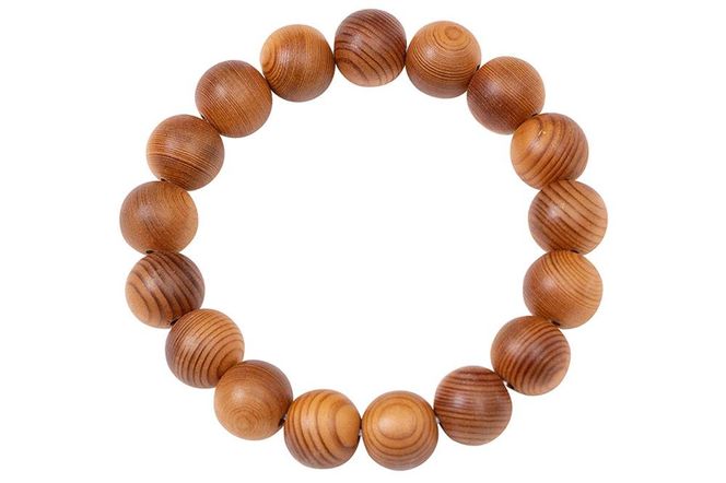 【意匠京念珠板倉】特選念珠ブレスレット腕輪 屋久杉 12mm玉 桐箱&証明書付（京都府伝統産業優秀技術継承） 261009_B-VJ01
