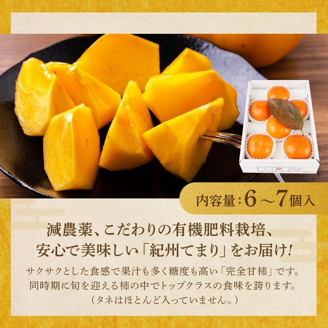 紀州てまり（和歌山県ブランド柿）6～7個入 こだわり農家厳選 先行予約 ［2026年9月末から10月末頃順次発送］［KG27］ 303446_XM90027