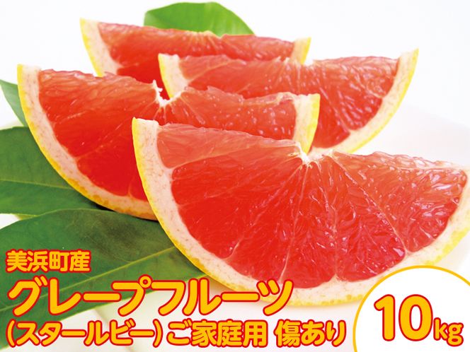 美浜町産グレープフルーツ（スタールビー）　ご家庭用　傷あり　約10kg  ※2025年5月上旬〜7月上旬頃に順次発送予定 ※着日指定不可