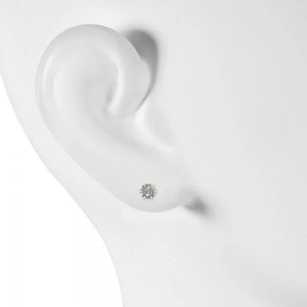 【京セラ】クレサンベール〈天然ダイヤモンド〉セラミックピアス【合計0.6ct/スタッド/PT900/セラミック/WEPD1113】 261009_B-EU32