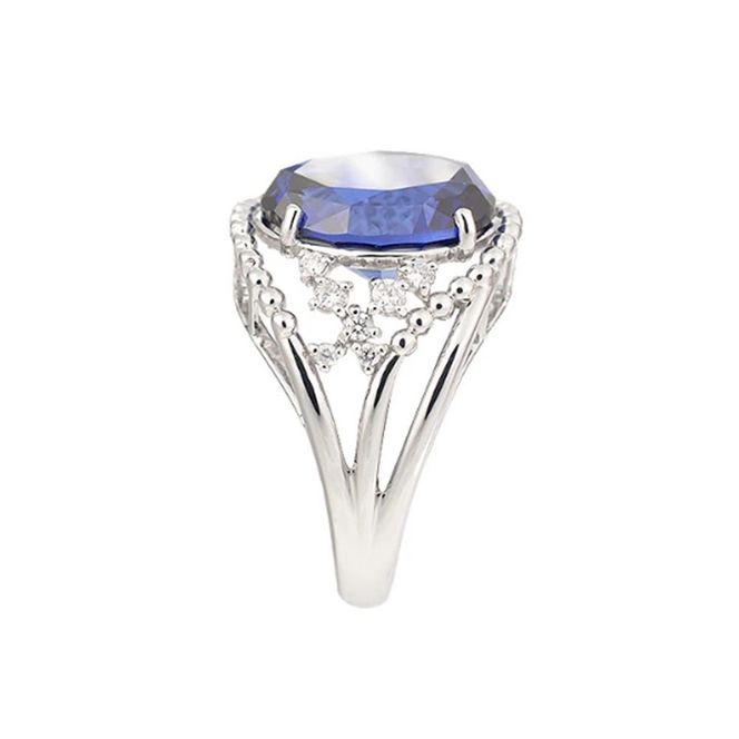 【高島屋選定品】＜京セラ＞クレサンベール＜ブルーサファイア／ダイヤモンド＞PT900 PTリング 9月誕生石 ［ 京都 宝石 ジュエリー 人気 おすすめ 高級  特別 おしゃれ ファッション ブランド ダイヤ サファイア ］ 261009_A-XG010