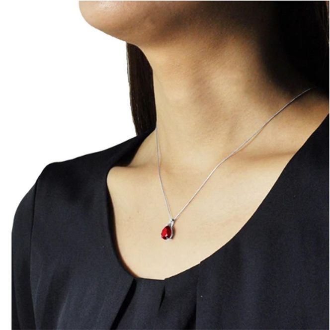 【高島屋選定品】＜京セラ＞クレサンベール＜ルビー／ダイヤモンド＞PT900 PT850 PTペンダント 7月誕生石 ［ 京都 宝石 ジュエリー 人気 おすすめ 高級  特別 おしゃれ ファッション ブランド ダイヤ ルビー ］ 261009_A-XG011