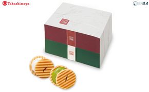 【高島屋選定品】【鼓月】姫千寿せんべい二段箱［ 京都 老舗 和菓子 千寿せんべい 有名店 和菓子 抹茶 クリーム 人気 おすすめ お菓子 スイーツ お取り寄せ 通販 ギフト プレゼント 贈答 ふるさと納税 ］ 261009_A-XD009