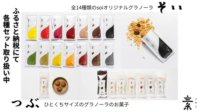 【定期便・全１２回】毎月届く soi グラノーラ全１４種BOX 232238_PP110-PR