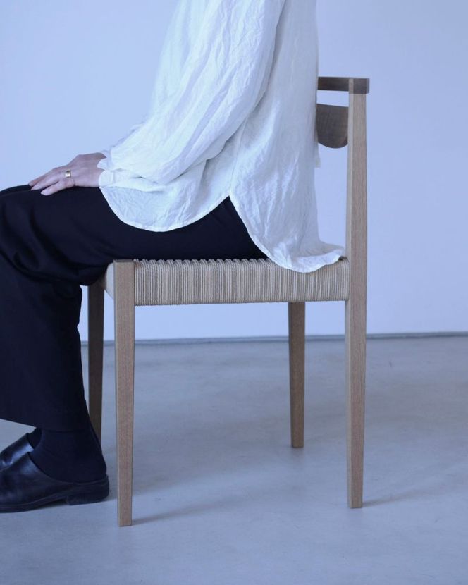 【HOFF&Co.】ダイニングチェア "RPチェア"［183H05］ダイニング チェア 椅子 ペーパーコード ナラ無垢材 インテリア ミニマム クラシカル 家具 工房 雑貨 日用品 おしゃれ Furniture