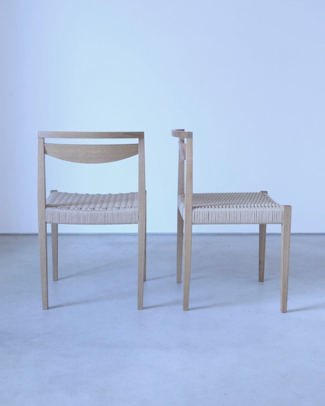 【HOFF&Co.】ダイニングチェア "RPチェア"［183H05］ダイニング チェア 椅子 ペーパーコード ナラ無垢材 インテリア ミニマム クラシカル 家具 工房 雑貨 日用品 おしゃれ Furniture