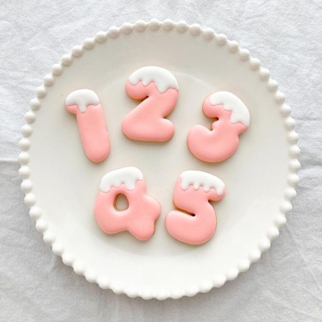 お誕生日クッキー〈くまさん〉　ピンク　merry.cooking【数字:6】 272183_DD002VC06