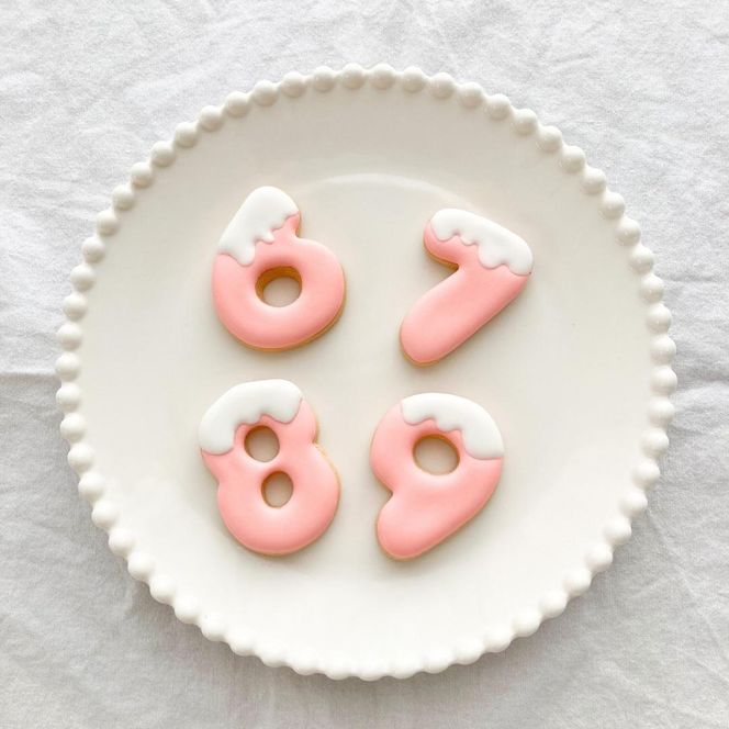 お誕生日クッキー〈くまさん〉　ピンク　merry.cooking【数字:6】 272183_DD002VC06