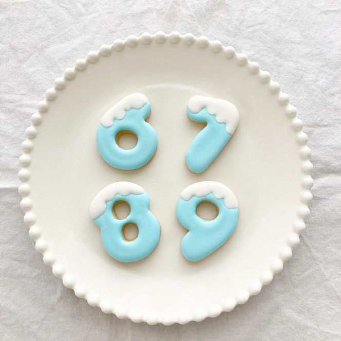 お誕生日クッキー〈くまさん〉　ブルー　merry.cooking【数字:4】 272183_DD003VC04