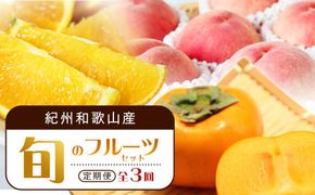 【7・8・10月 全3回】紀州和歌山産旬のフルーツセット（バレンシア・桃・ひらたねなし柿）【UT79】 303446_XF91142