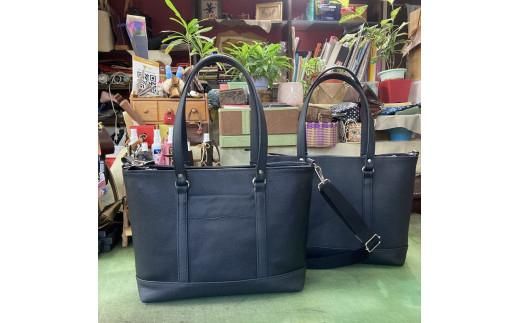 トートバッグ大・ショルダー付き（オール革・黒）【革レザーバッグトートバッグ大ショルダー付きオール革ショルダー紐付ショルダー取り外し可能2Wayポケットティッシュケース付大阪府門真市】 272230_BR014VC02