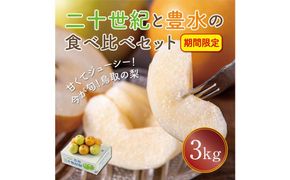 二十世紀と豊水の食べ比べセット 3kg【まえた農園】 312011_BK001