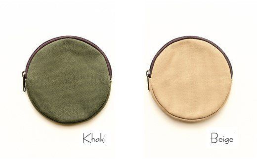 [R229] oxtos 帆布五徳ケース 丸型 【カーキ】