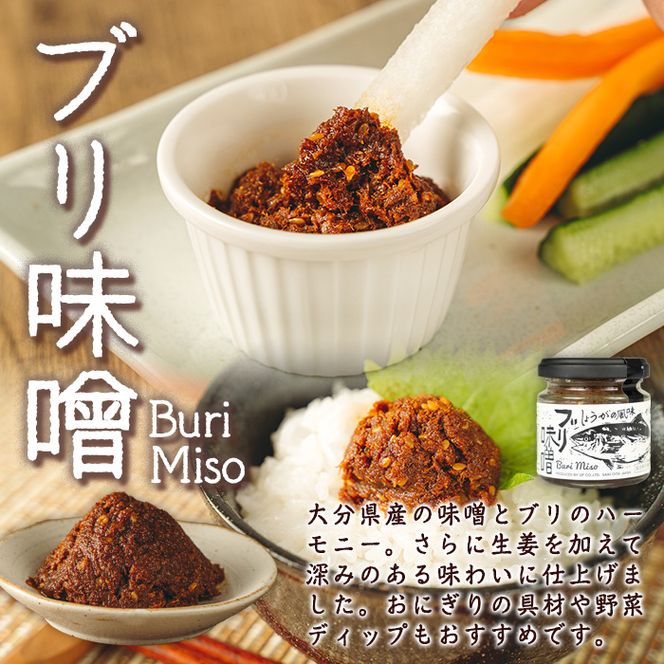 BURIDELIシリーズ ブリフレーク ブリ味噌 ブリごまだし(計3本) 鰤 ブリ 養殖ブリ ふりかけ 味噌 お茶漬け 加工食品 郷土料理 大分県 佐伯市【EW067】【(株)Up】