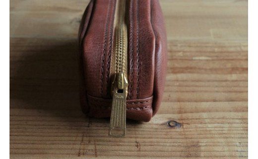 イタリアンレザーペンケース（筆箱） 【ブラウン】Z007VC05