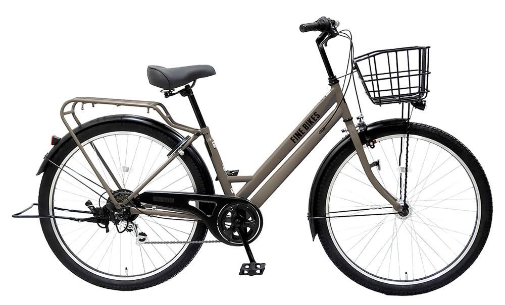 完成品でお届け!シティサイクル 27.5インチ 通勤 通学 オートライト シマノ製外装6段変速[7月中旬頃発送][京都 自転車 シティサイクル 人気 おすすめ スポーツ アウトドア ツーリング ブランド メーカー]FAT-FBFT2756 [マットミリタリーブラウン(H56T)] 261009_A-PW004VC01