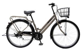 《12月下旬頃入荷、発送》完成品でお届け！ シティサイクル 27.5インチ 通勤 通学 オートライト シマノ製外装６段変速［京都 自転車 シティサイクル 人気 おすすめ スポーツ アウトドア ツーリング ブランド メーカー］FAT-FBFT2756 【マットミリタリーブラウン(H56T)】 261009_A-PW004VC01