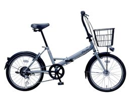 折りたたみ自転車 20インチ オートライト FINEBIKE ロキシー 通勤通学街乗り自転車  シマノ製外装６段変速 丸石サイクル 《6月上旬頃発送》［京都 自転車 シティサイクル 人気 おすすめ スポーツ アウトドア ツーリング ブランド メーカー］ROXY-FBFD206【スチールグレー（N03E）】 261009_A-PW007VC02