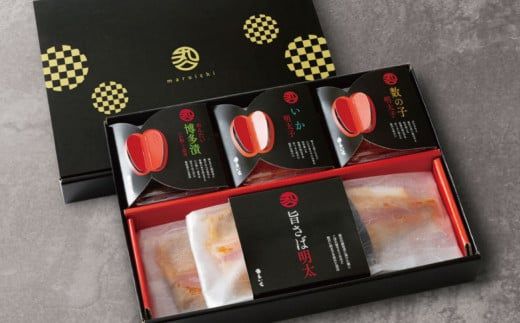 博多 にぎわい 明太子 セット いか 数の子 昆布 漬け サバ 4種