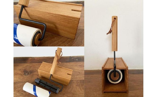 オーク材とアイアンを使ったオリジナル粘着ローラー 272183_DV003