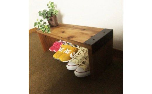 無垢材 シューズラック2個 [新星金属製作所 大阪府 守口市 20940903] リビング 玄関 子供部屋 トイレア インテリア 収納