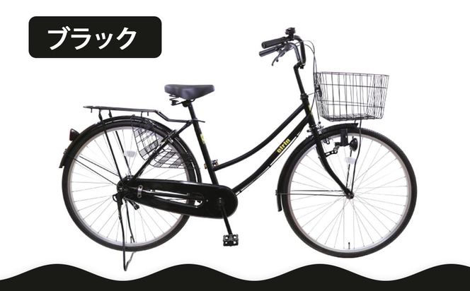 【エイリン】【組立済み発送】＜色選択可能＞ファミリーサイクル26型 BD26E［ 京都 自転車専門店 完成車でお届け 26インチ ファミリー サイクル 人気 おすすめ 自転車 ママチャリ 街乗り スポーツ アウトドア ギフト 通販 送料無料 ふるさと納税 ］【ブラック】 261009_A-XW001VC03