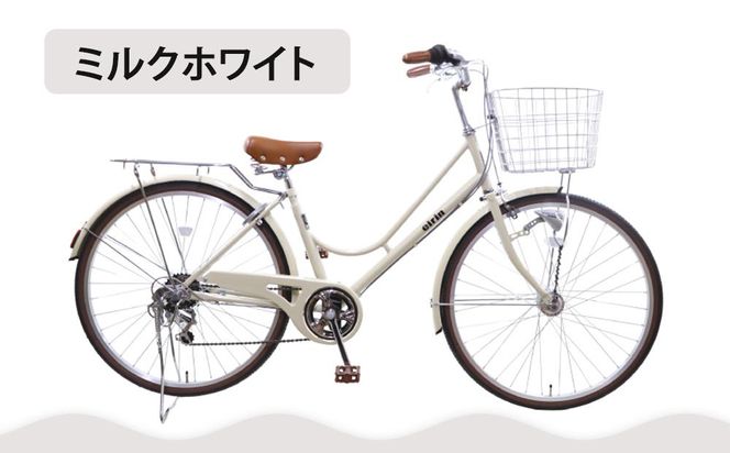 【エイリン】【組立済み発送】＜色選択可能＞ファミリーサイクル26型 KN266NROL［ 京都 自転車専門店 完成車でお届け 26インチ ファミリー サイクル 人気 おすすめ 自転車 ママチャリ 街乗り スポーツ アウトドア ギフト 通販 送料無料 ふるさと納税 ］【ミルクホワイト】 261009_A-XW002VC04