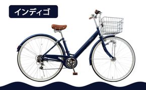 【エイリン】【組立済み発送】＜色選択可能＞シティサイクル27型 THS276NROL［ 京都 自転車専門店 完成車でお届け 27インチ ファミリー サイクル おしゃれ 人気 おすすめ 自転車 ママチャリ 街乗り スポーツ アウトドア ギフト 通販 送料無料 ふるさと納税 ］【インディゴ】 261009_A-XW008VC01