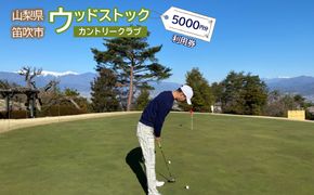 ゴルフ優待プレー補助利用券(ウッドストックカントリークラブ)5000円分 008-001