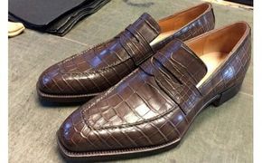 クロコダイルローファー【クロコダイルローファー革靴レザーフルオーダーメイド竜田靴一人ひとりに合わせた足型（木型orプラスチック）何十年大阪府門真市】 272230_BE009
