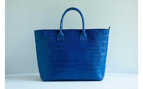 クロコダイルトートバッグL【クロコダイルトートバッグバッグ革注文後打ち合わせでクロコダイルの色と裏地の革の色と持ち手の長さ決定してから制作大阪府門真市】 272230_BE012