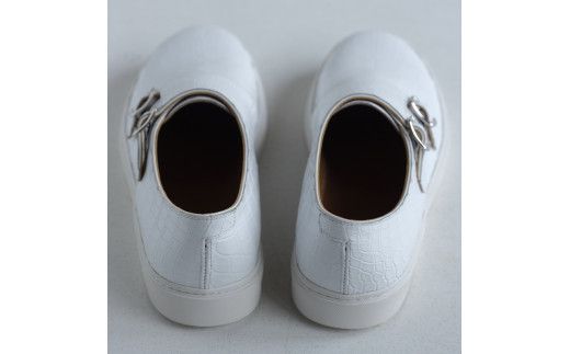 クロコダイルスニーカーダブルモンクストラップ【クロコダイル革靴レザーフルオーダーメイド竜田靴大阪府門真市】 272230_BE013