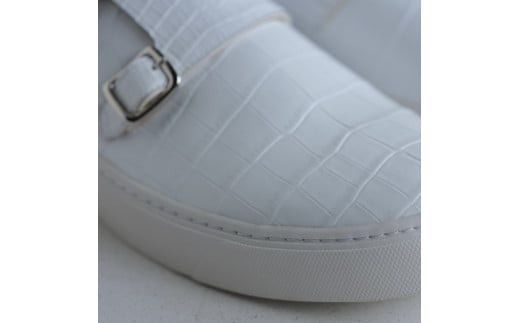 クロコダイルスニーカーダブルモンクストラップ【クロコダイル革靴レザーフルオーダーメイド竜田靴大阪府門真市】 272230_BE013