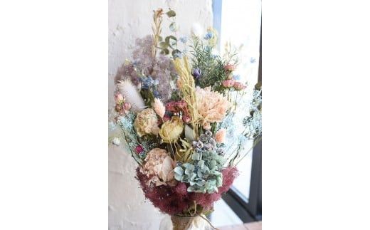 ドライフラワーブーケ（ローズ・フェミニーノ）【ドライ　フラワー　ブーケ フェミニンカラー　ドライフラワー　ノスタルジックなカラー　魅力的 優しい風合い　かわいらしさ 大阪府 門真市 】 272230_BG007