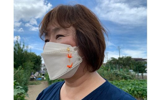 「認知症になっても輝けるまちづくり」活動応援セット（折り鶴アクセサリー、オレンジ夢リング）【認知症 折り鶴 アクセサリー オレンジ 夢リング リング 折り紙 応援セット 大阪府 門真市 】 272230_BV002