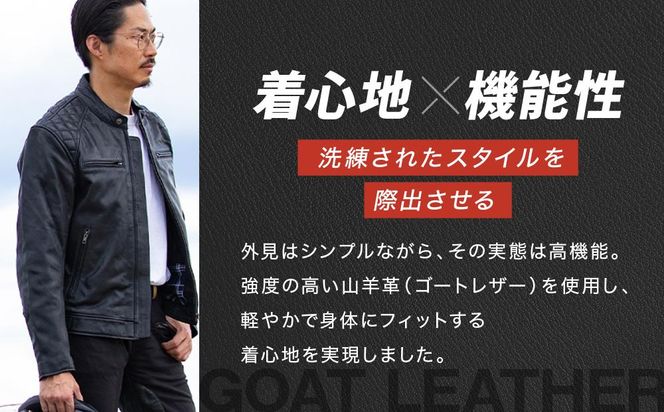 【デグナー】デグナークラシックジャケット ブラック〈Lサイズ〉18SJ-6［ 京都 八王子 バイクギア ジャケット 人気 おすすめ 革 レザー ツーリング ライダー バイカー バイク ブランド メーカー ギア パーツ ］ 261009_A-JR012VC02