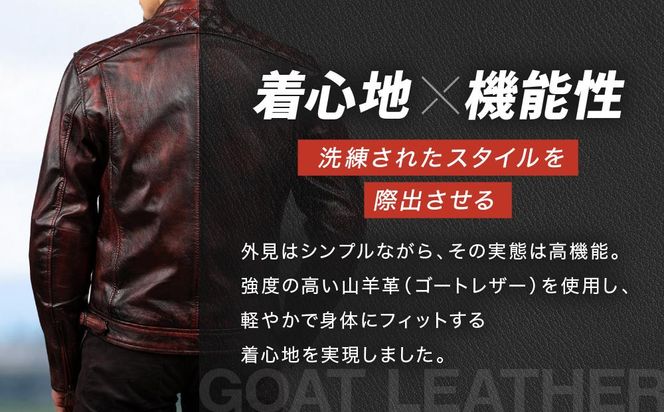 【デグナー】クラシックジャケット ワイン〈2XLサイズ〉18SJ-6F［ 京都 バイクギア ジャケット 人気 おすすめ 革 レザー ツーリング ライダー バイカー バイク ブランド メーカー ギア パーツ ］ 261009_A-JR013VC04