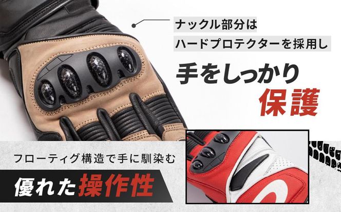 【デグナー】レーシンググローブ ブラック－ブラック[RG-11]【サイズXL】［ 京都 バイクギア グローブ 人気 おすすめ 革 レザー ツーリング ライダー バイカー バイク ブランド メーカー ギア パーツ ］ 261009_A-JR041VC05