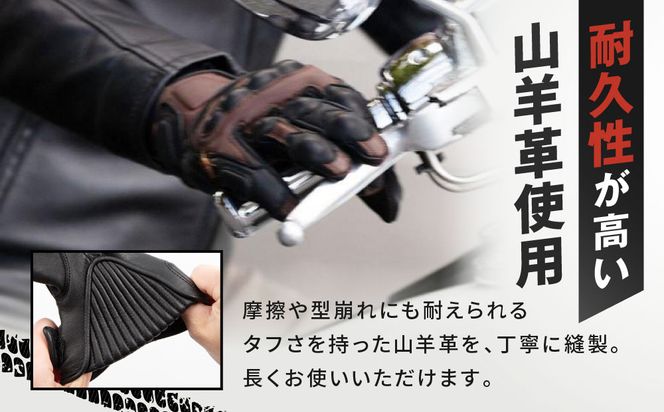 【デグナー】プロテクター付きレザーグローブ ブラウン [TG-94]【サイズL】［ 京都 バイクギア グローブ 人気 おすすめ 革 レザー ツーリング ライダー バイカー バイク ブランド メーカー ギア パーツ ］ 261009_A-JR049VC02
