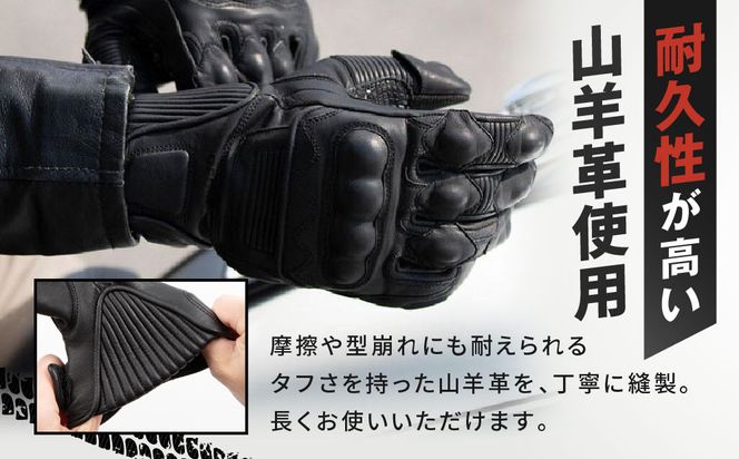 【デグナー】プロテクター付きレザーグローブ ブラック [TG-94]【サイズXL】［ 京都 バイクギア グローブ 人気 おすすめ 革 レザー ツーリング ライダー バイカー バイク ブランド メーカー ギア パーツ ］ 261009_A-JR050VC03
